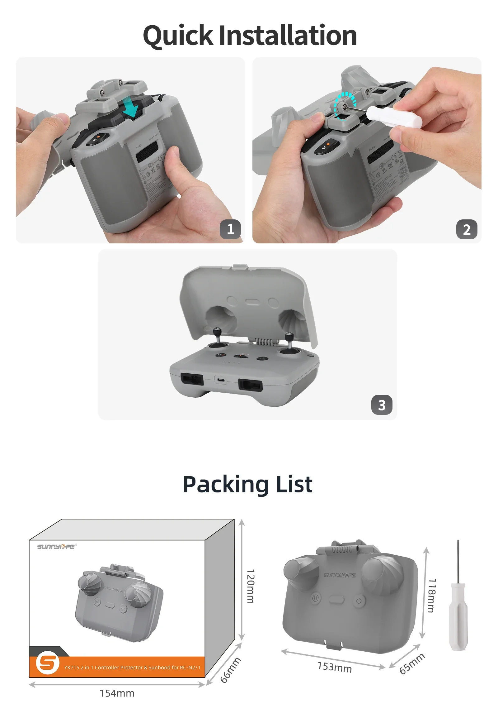 2-in-1-Controller-Schutz SunHo – Dji Drone Mini 4 Pro Bewertung und Preis